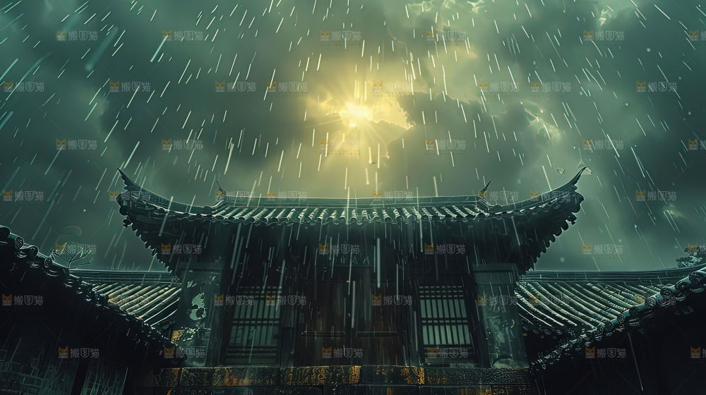 古建筑夜景历史传统文化传承