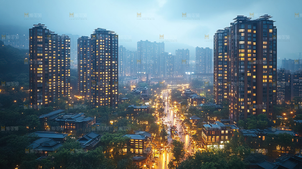 建筑都市风景房地产现代发展