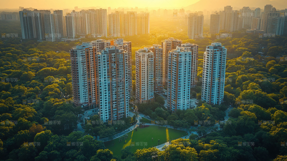 建筑都市风景房地产现代发展