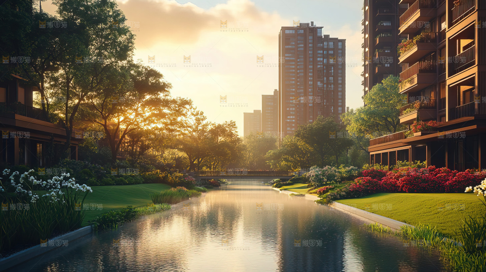 建筑都市风景房地产现代发展