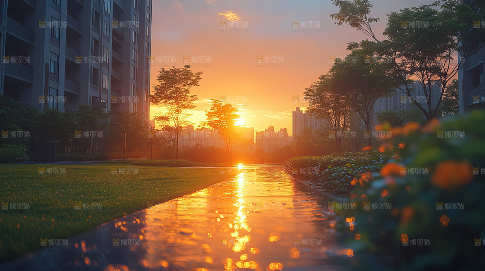 建筑都市风景房地产现代发展