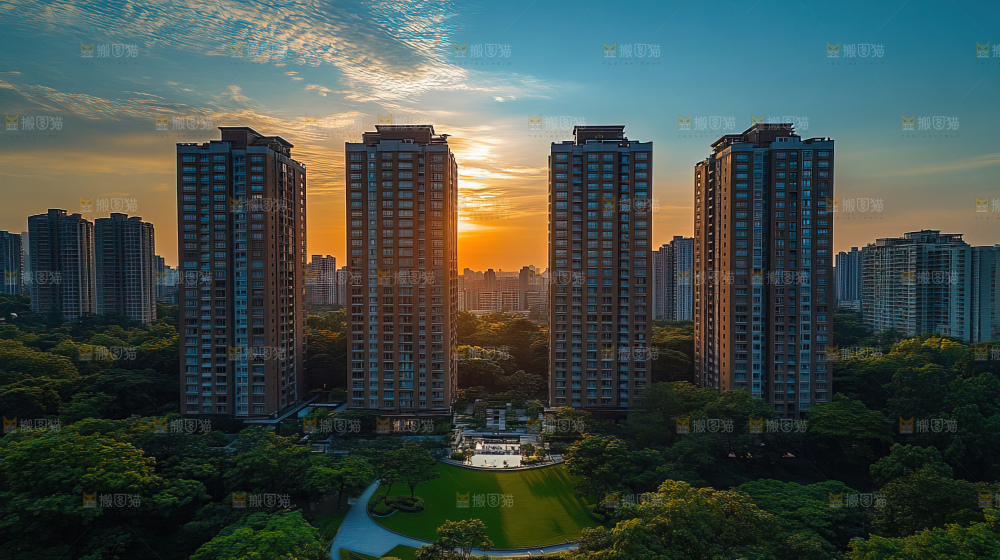 建筑都市风景房地产现代发展
