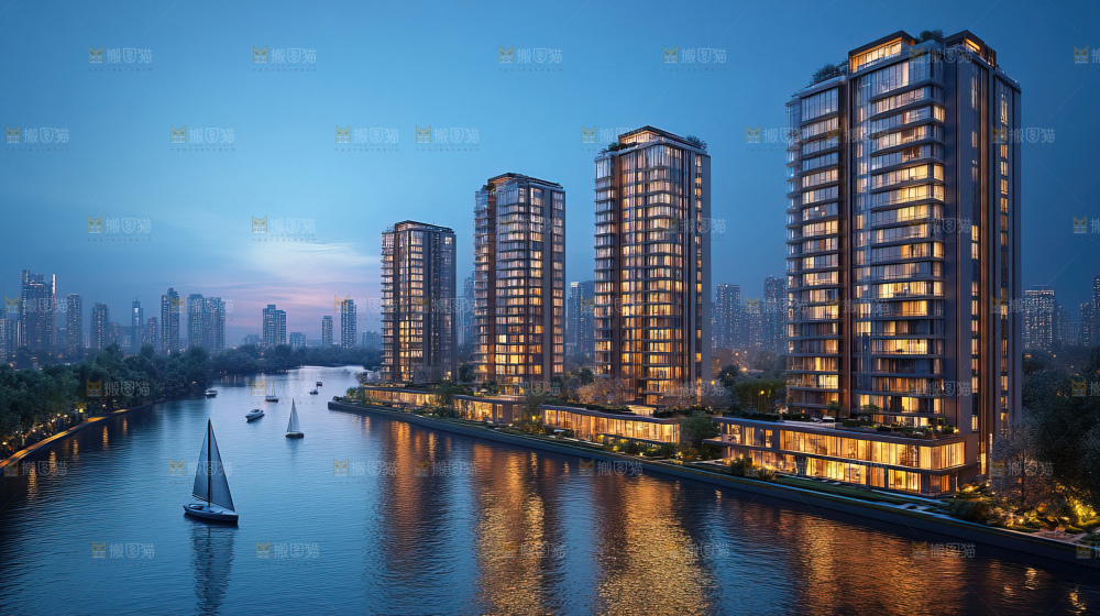 建筑都市风景房地产现代发展