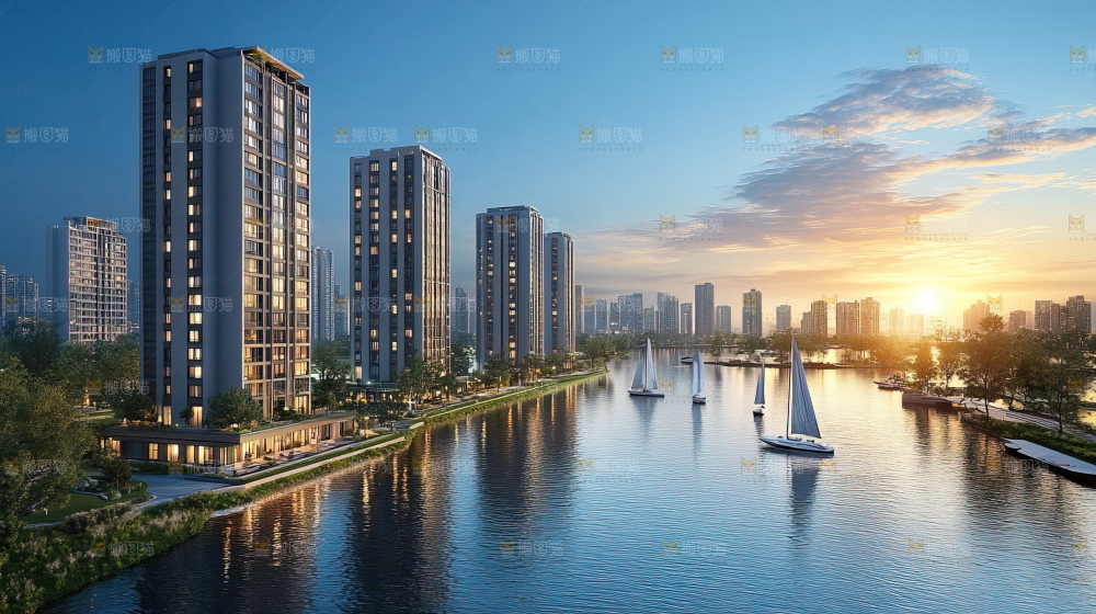 建筑都市风景房地产现代发展