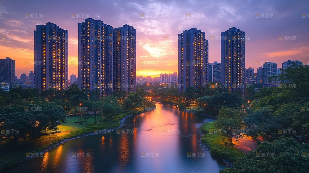 建筑都市风景房地产现代发展