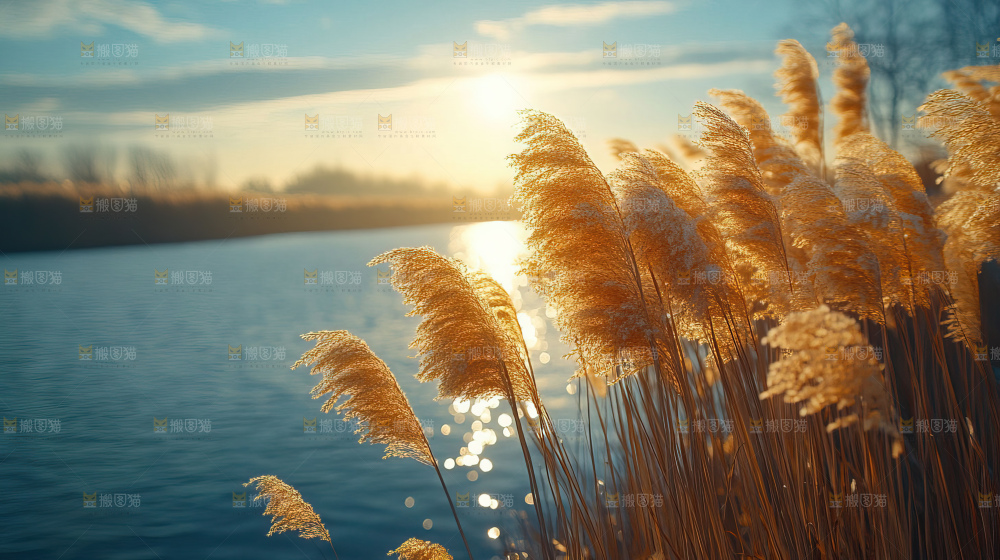 秋日芦苇自然风景合集