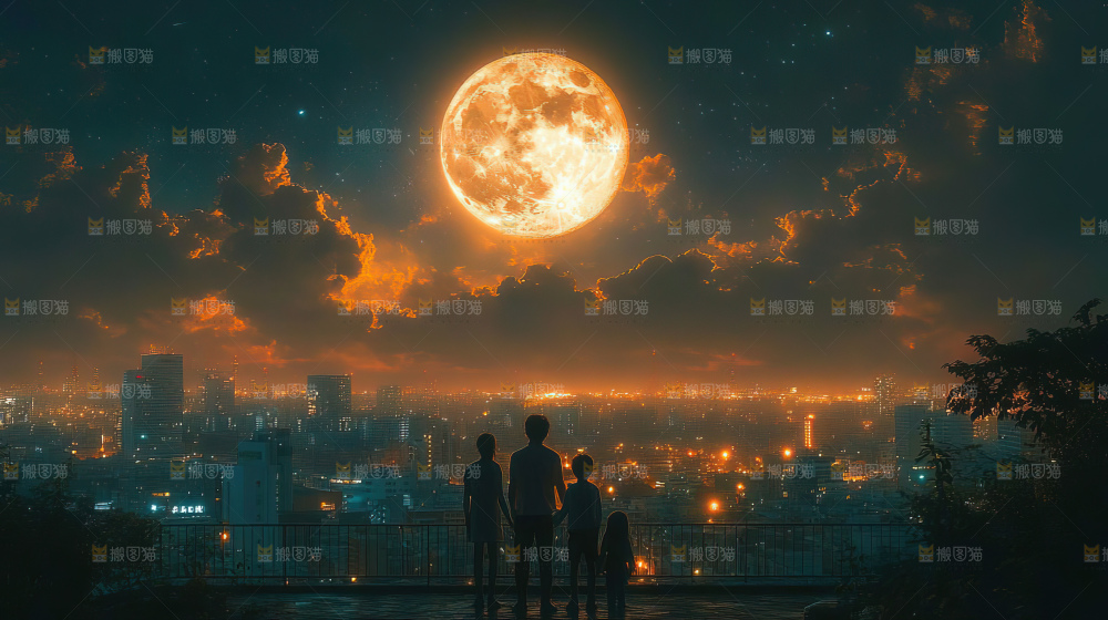 中秋赏月满月神秘传统人文