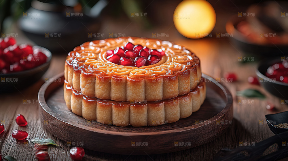中秋节场景月饼传统文化