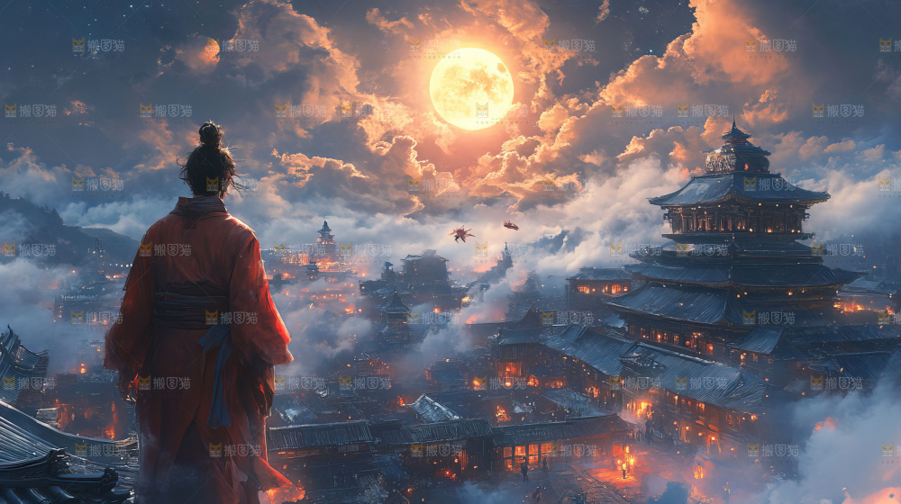 中秋赏月满月神秘传统人文