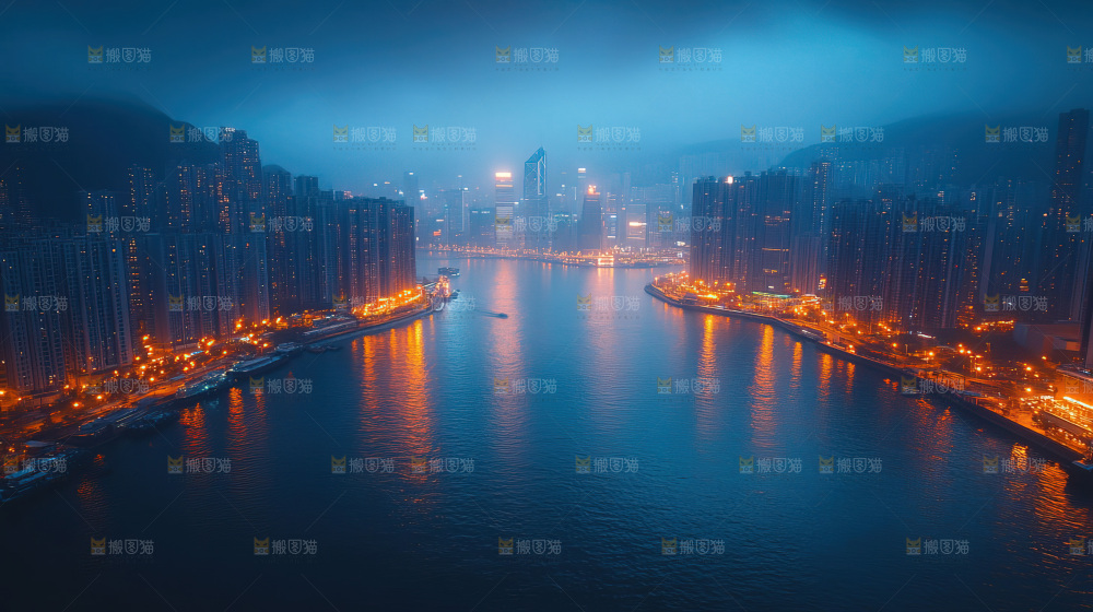 万家灯火城市夜景经济发展