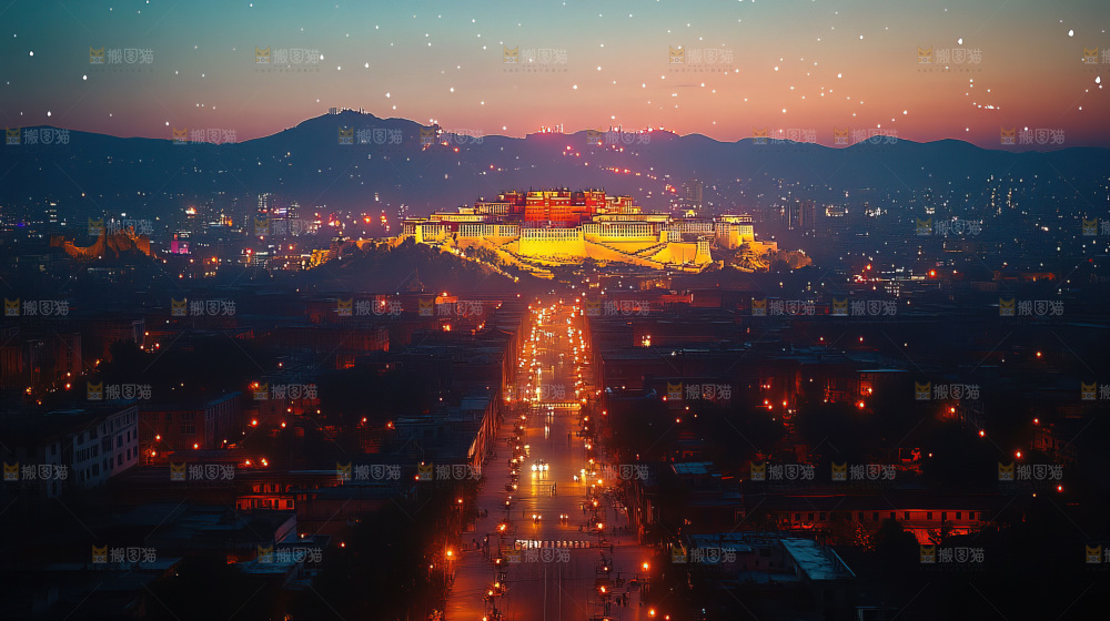 万家灯火城市夜景经济发展