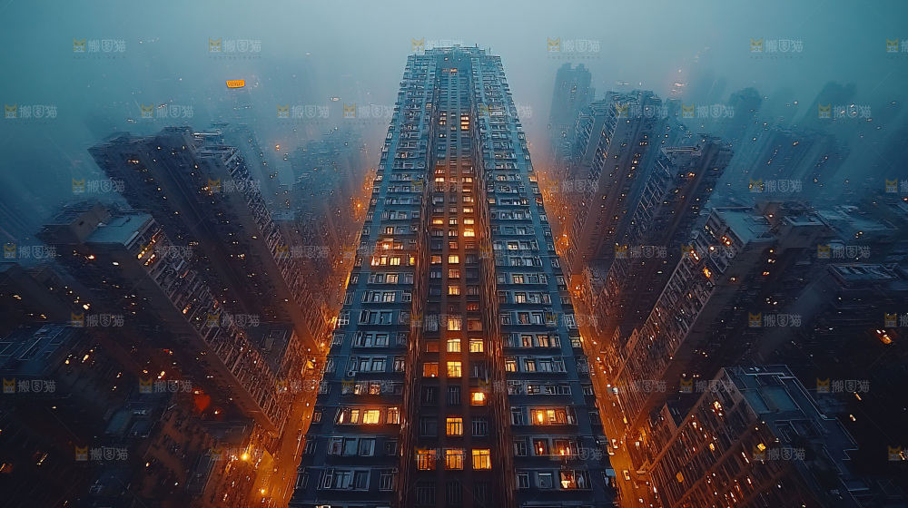 万家灯火城市夜景经济发展