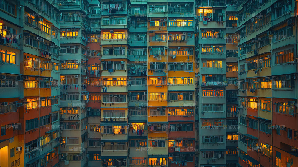 万家灯火城市夜景经济发展