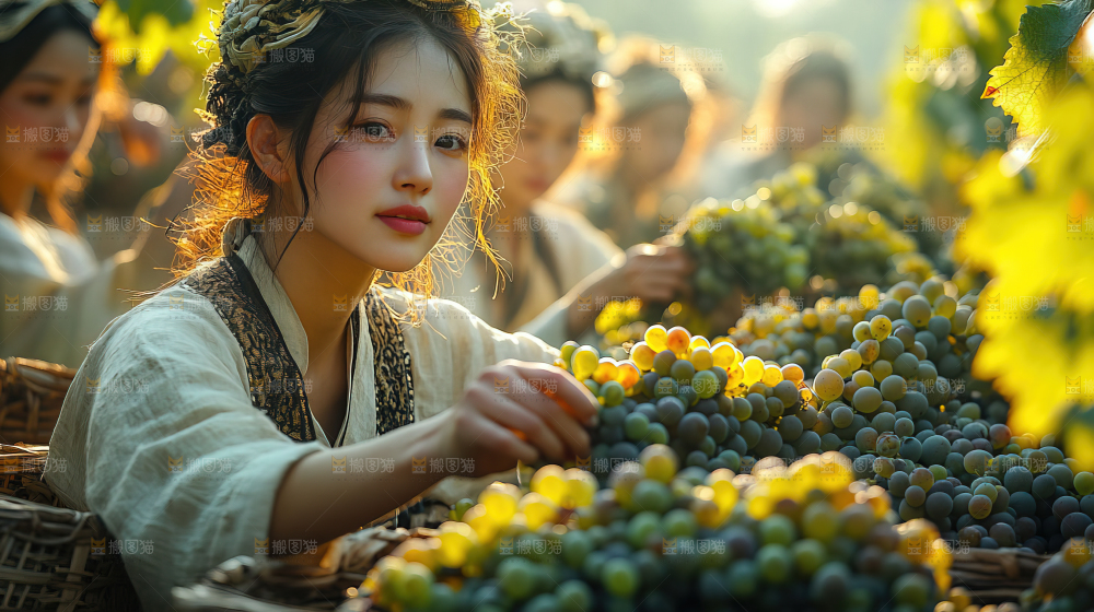 葡萄成熟 葡萄收获 葡萄酒 果农