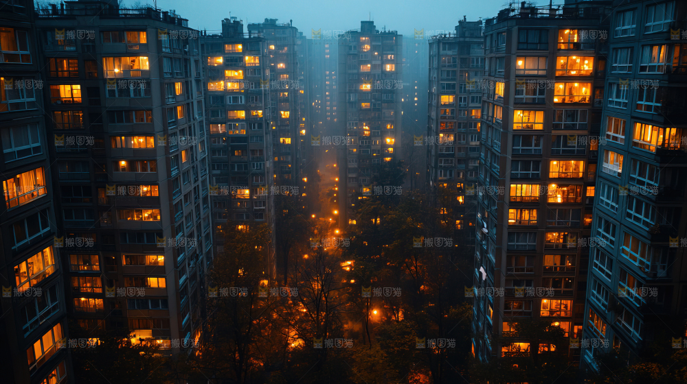 万家灯火城市夜景经济发展
