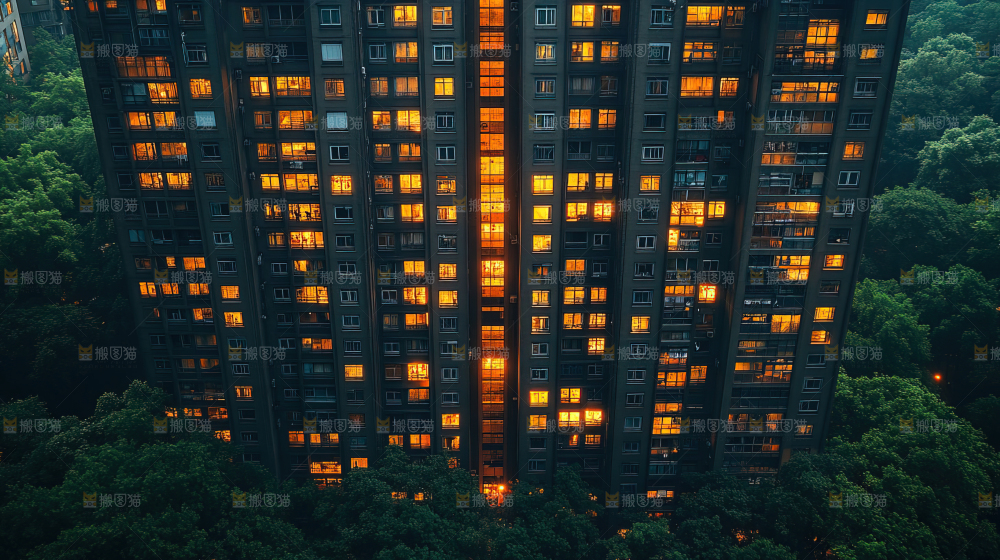 万家灯火城市夜景经济发展