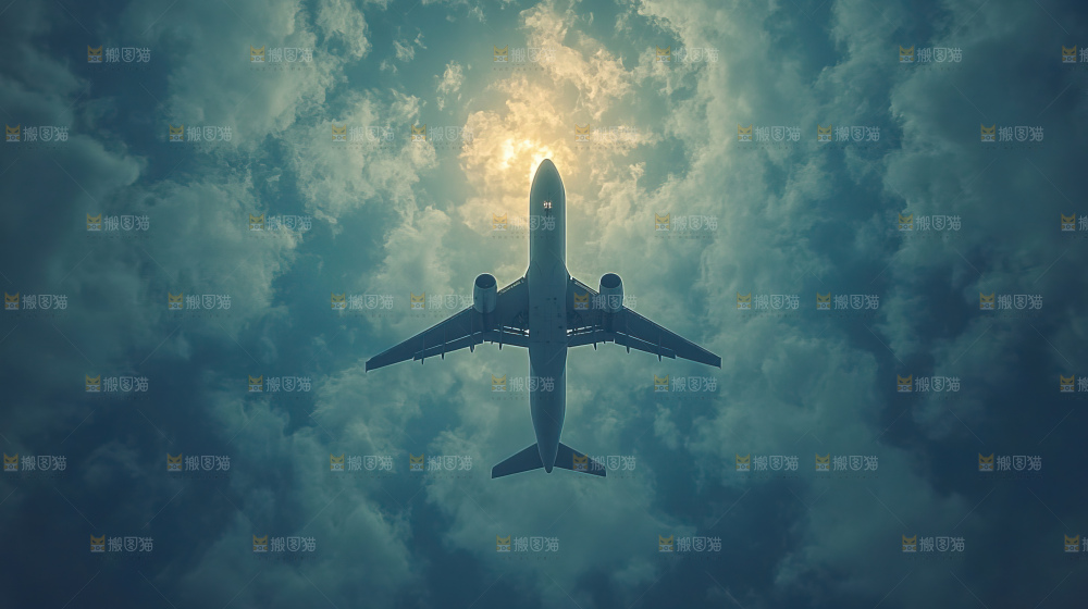 飞机离开地面飞向天空