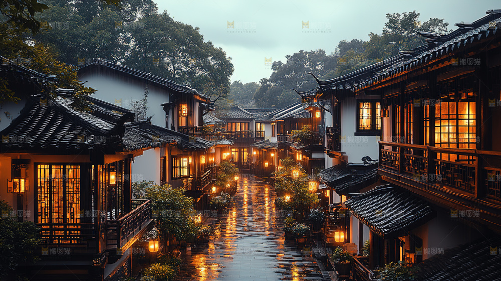 万家灯火城市夜景经济发展