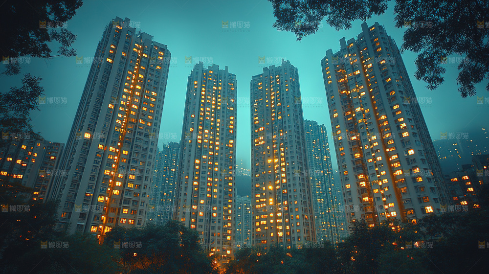 万家灯火城市夜景经济发展