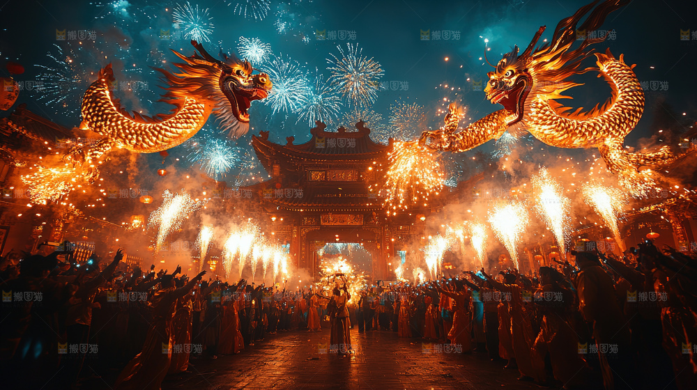 龙年新年龙庆祝
