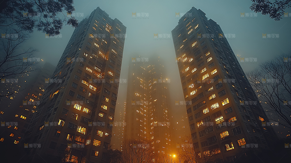 万家灯火城市夜景经济发展