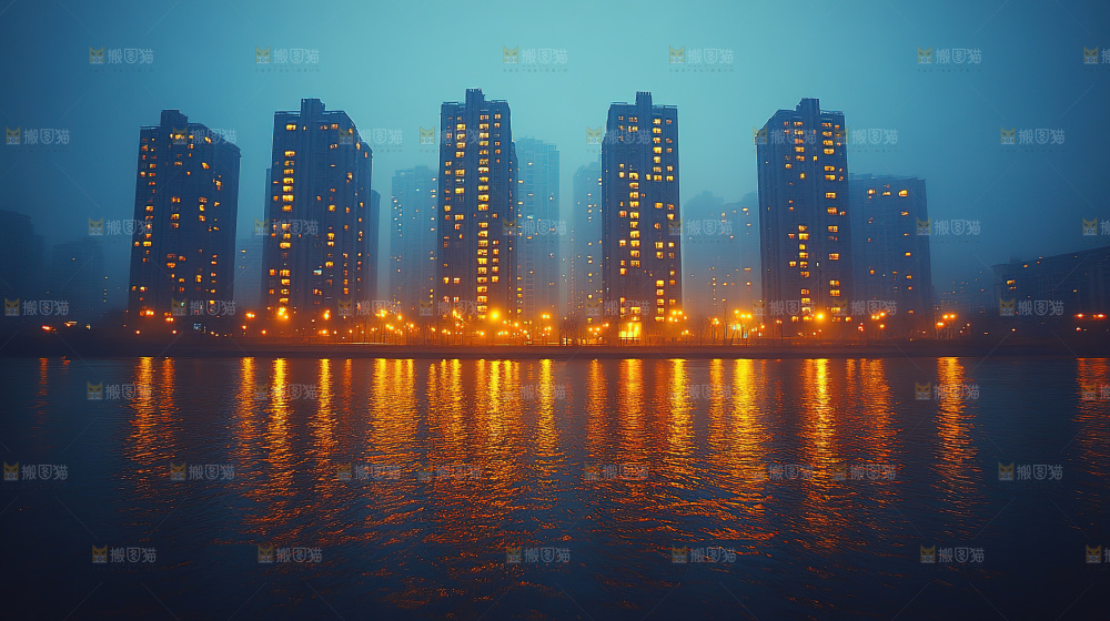 万家灯火城市夜景经济发展