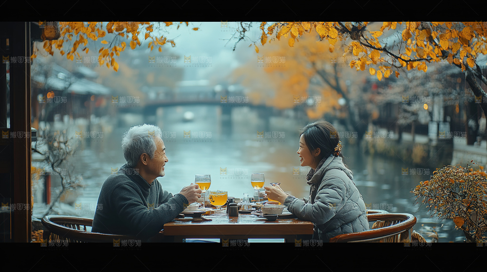 团圆喜庆美食中秋人物