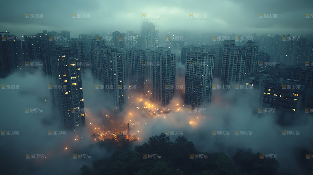 万家灯火城市夜景经济发展