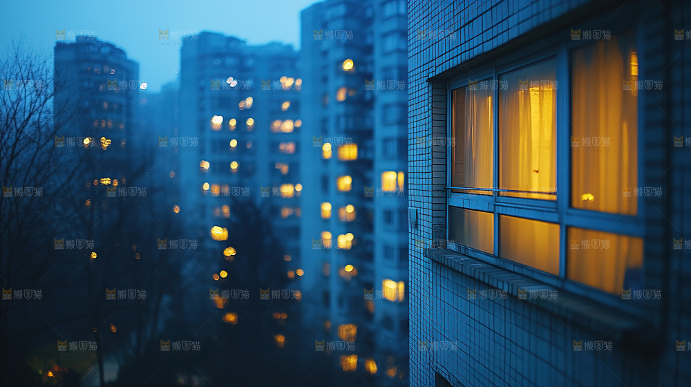 万家灯火城市夜景经济发展
