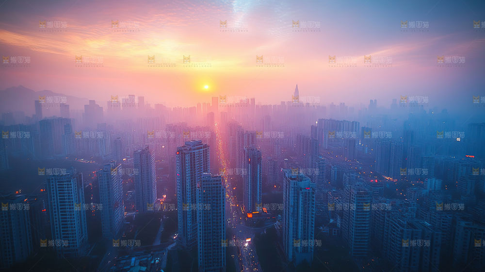 万家灯火城市夜景经济发展