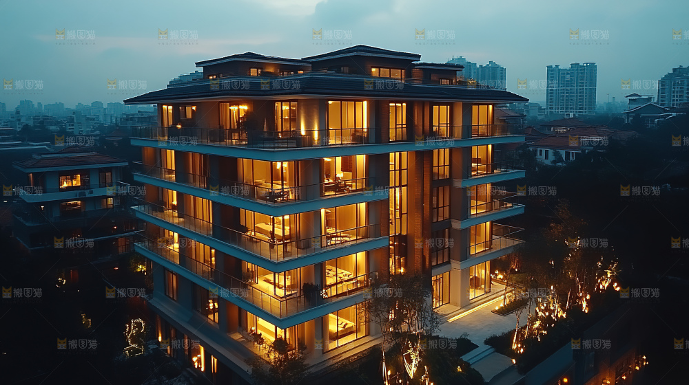 万家灯火城市夜景经济发展