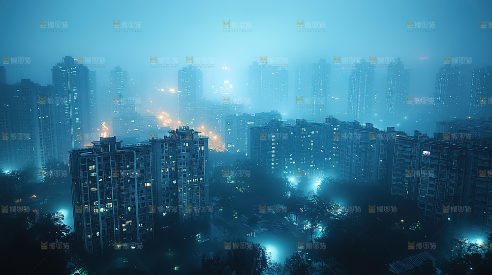 万家灯火城市夜景经济发展