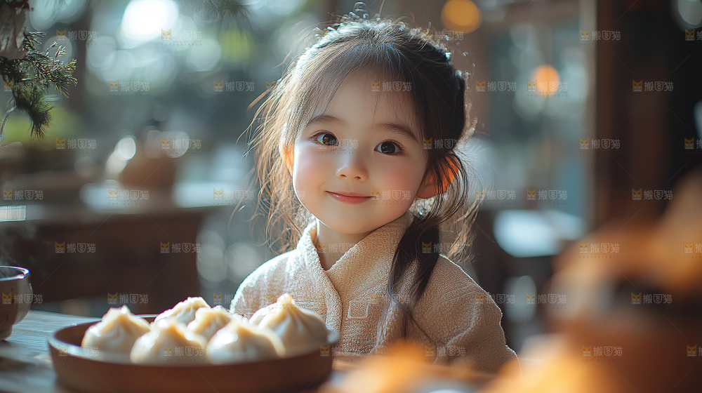 团圆喜庆美食中秋人物