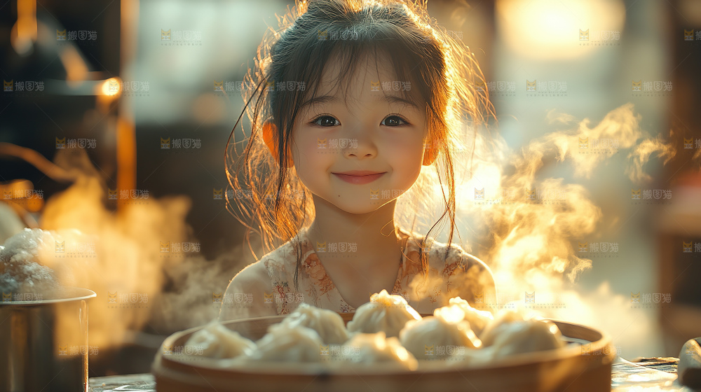 团圆喜庆美食中秋人物