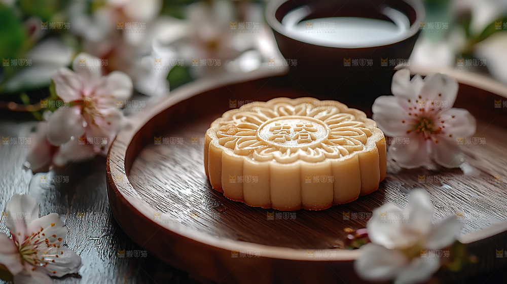 月饼糕点中秋赏月传统节日