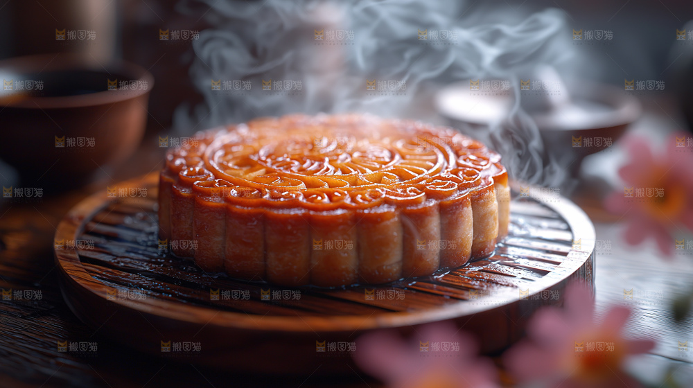 月饼糕点中秋赏月传统节日
