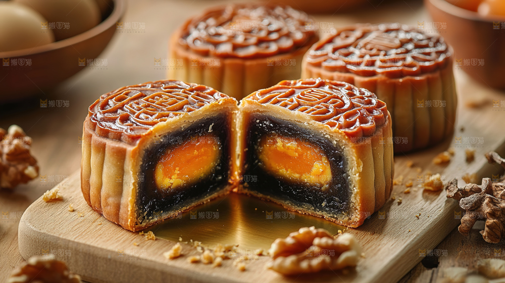 月饼糕点中秋赏月传统节日