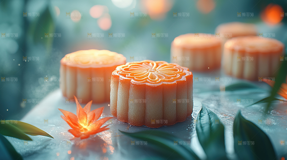 月饼糕点中秋赏月传统节日