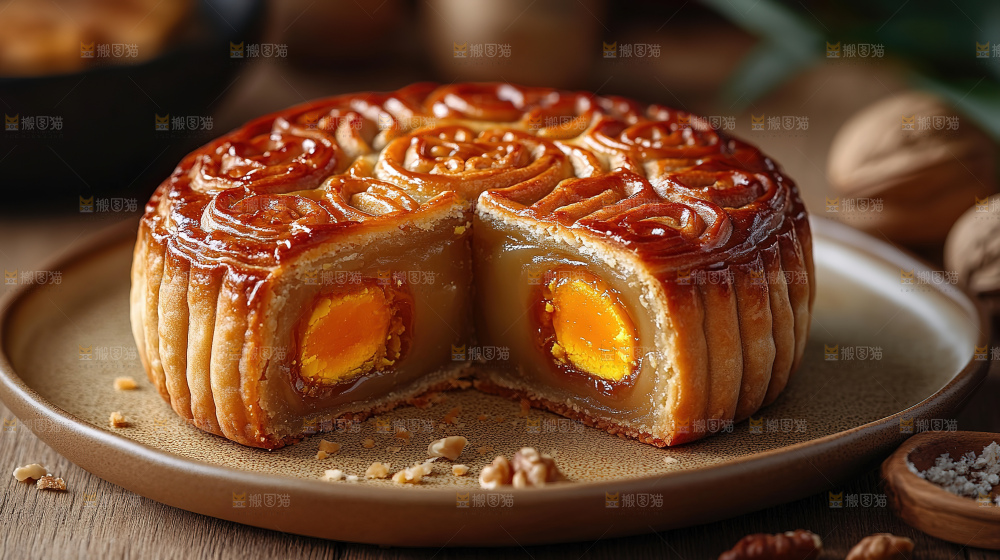 月饼糕点中秋赏月传统节日