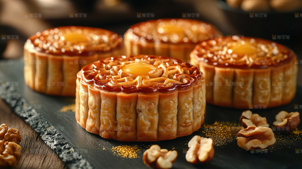 月饼糕点中秋赏月传统节日