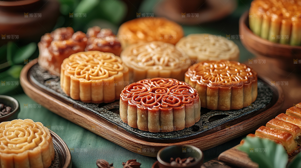 月饼糕点中秋赏月传统节日