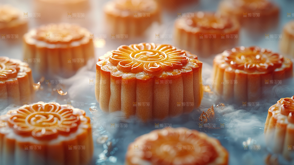 月饼糕点中秋赏月传统节日