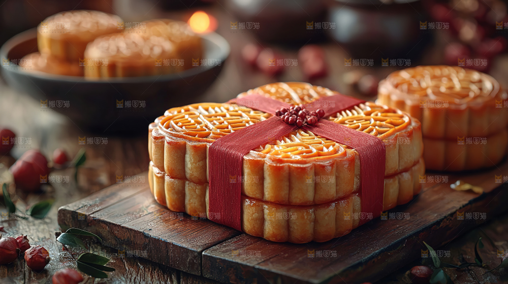 月饼糕点中秋赏月传统节日