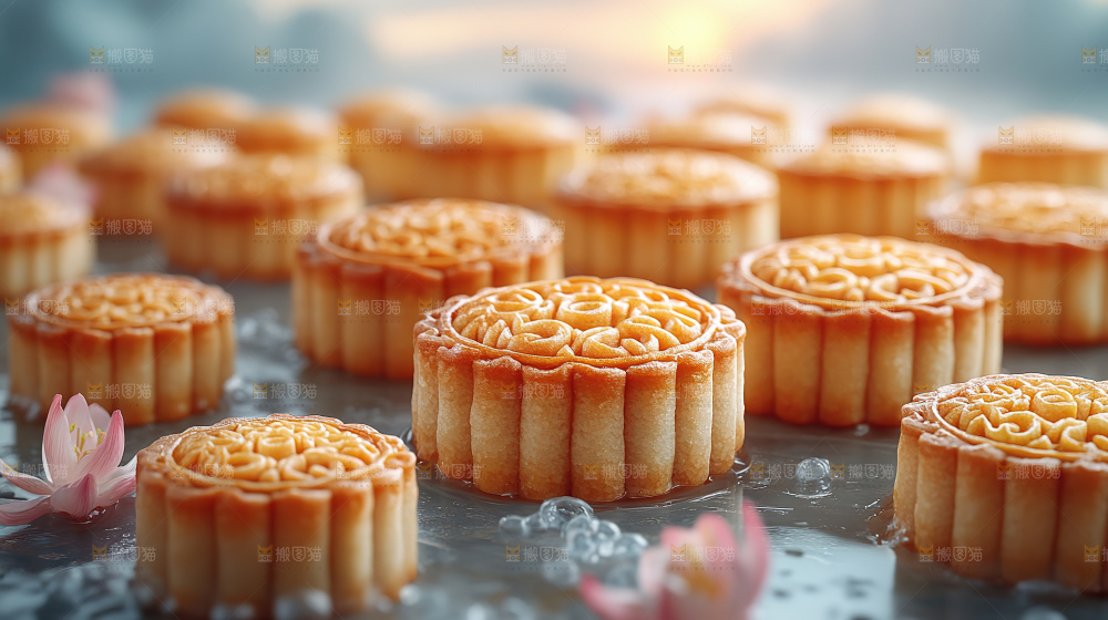 月饼糕点中秋赏月传统节日