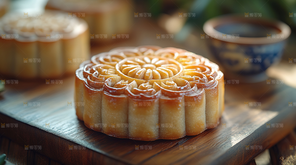 月饼糕点中秋赏月传统节日