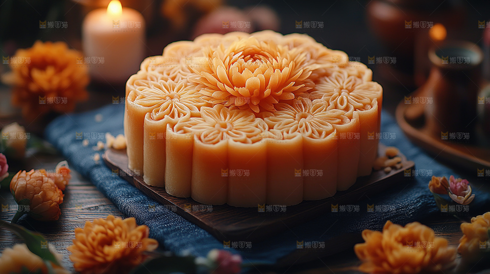 月饼糕点中秋赏月传统节日
