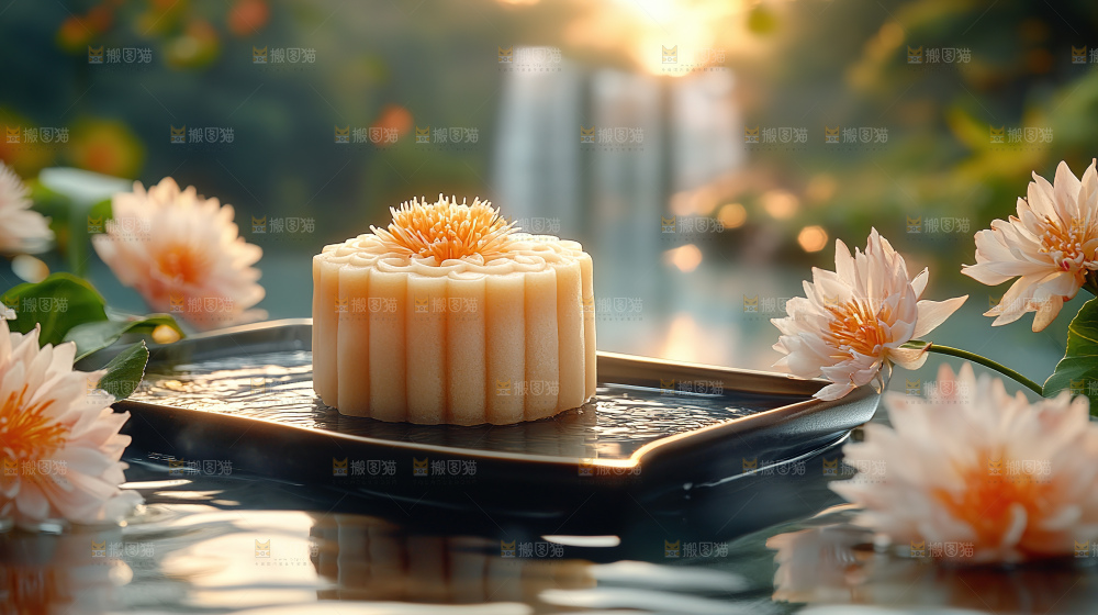 月饼糕点中秋赏月传统节日