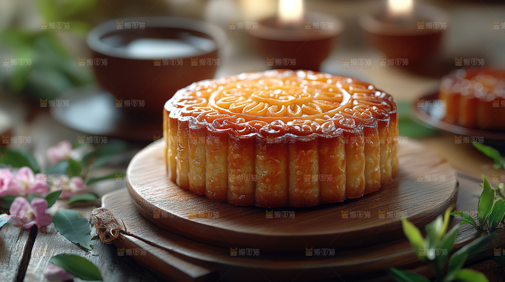 月饼糕点中秋赏月传统节日