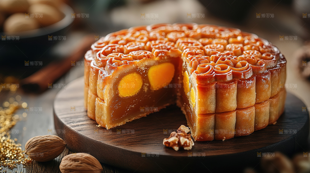 月饼糕点中秋赏月传统节日