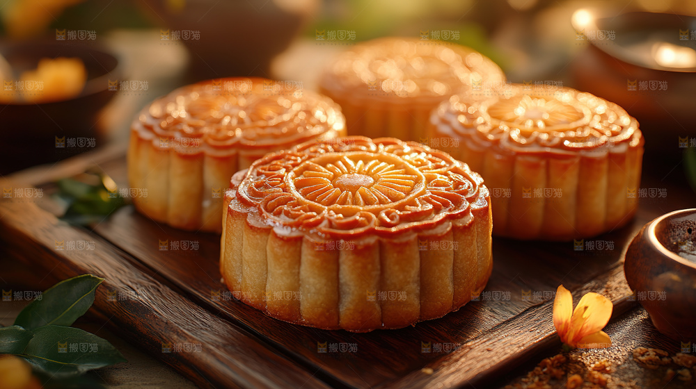 月饼糕点中秋赏月传统节日